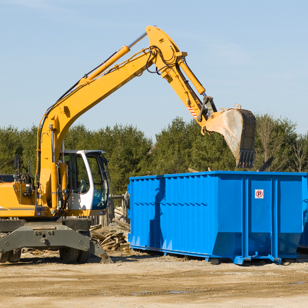 are there any restrictions on where a residential dumpster can be placed in Huxford AL